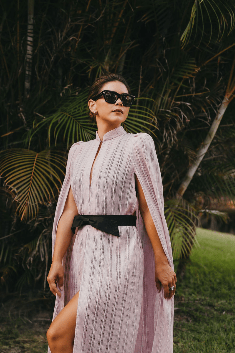 Alison Pink Crochet Cape - Nina Nieves