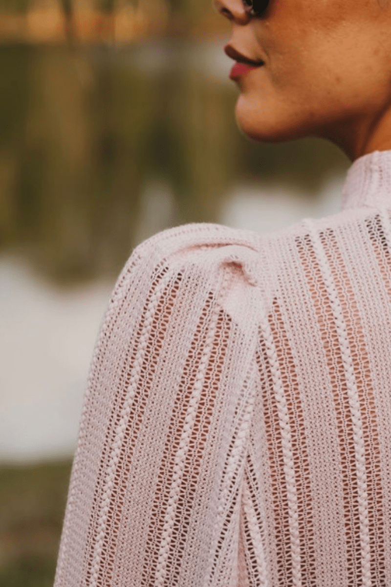 Alison Pink Crochet Cape - Nina Nieves