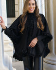 Calla Black Floral Wrap - Nina Nieves