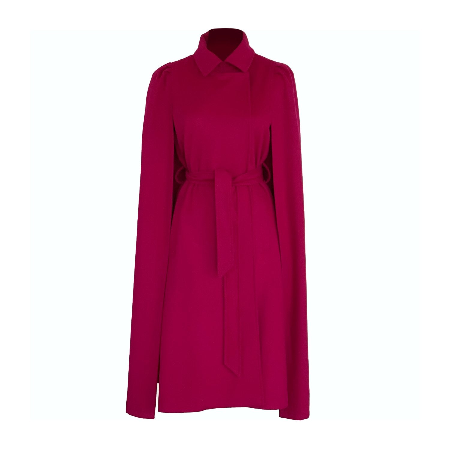 Mora Long Cape in Fuchsia Pink - Nina Nieves