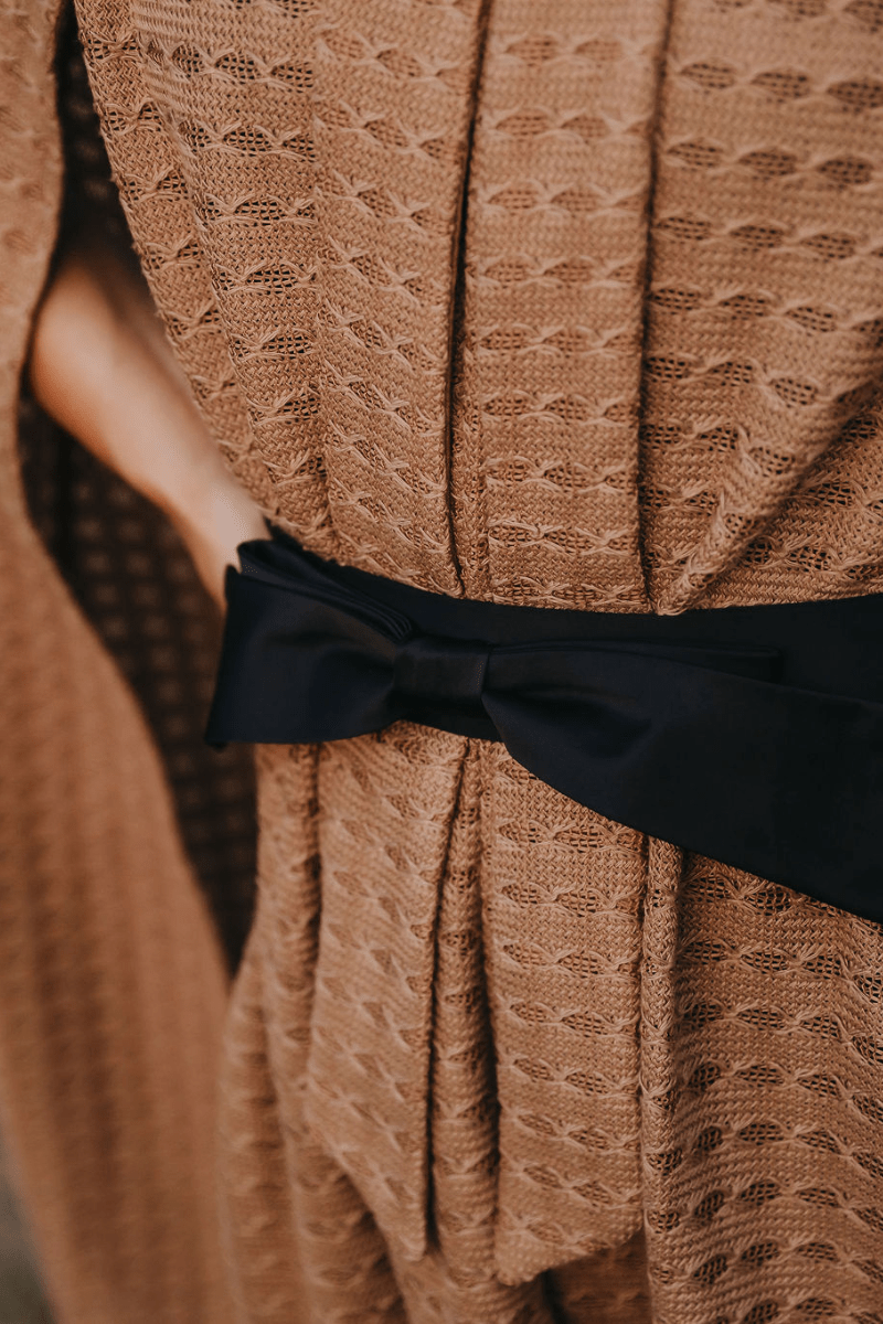 Yenny Camel Crochet Cape - Nina Nieves