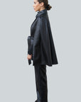 Adele Vegan Short Leather Cape - Nina Nieves