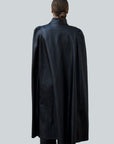 Bianca Long Vegan Leather Cape - Nina Nieves