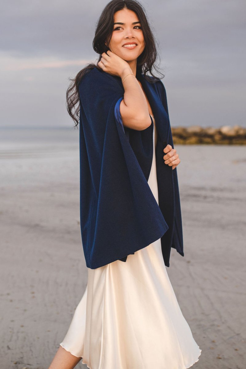 Marina Cape in Navy - Nina Nieves