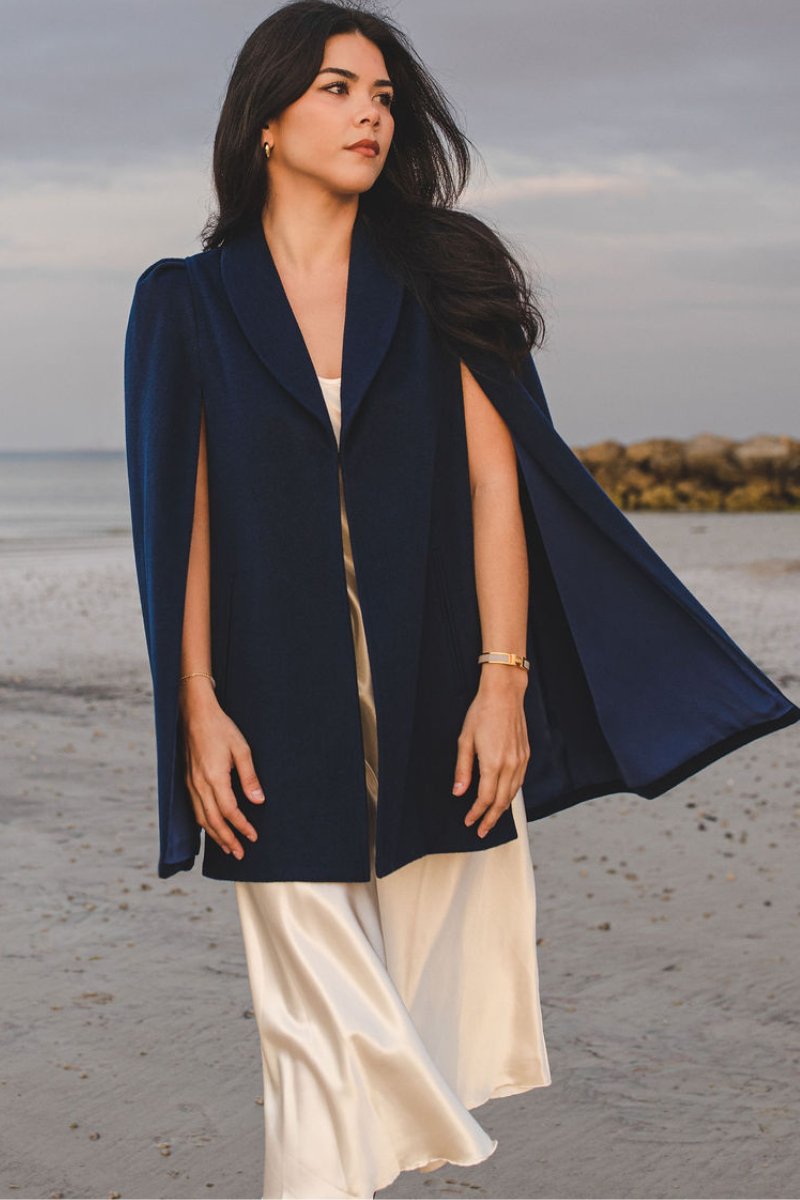 Marina Cape in Navy - Nina Nieves