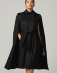 Raven Long Cape in Black - Nina Nieves