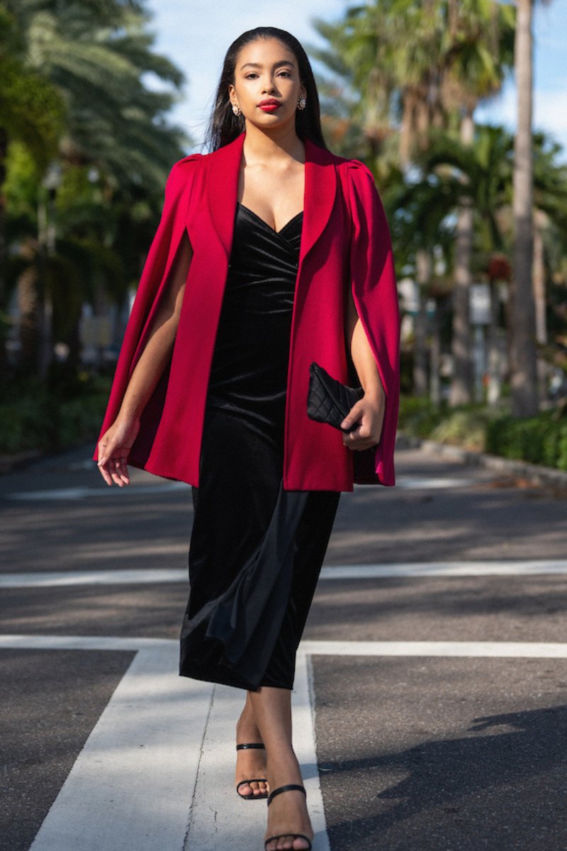 Rosa Cape in Fuchsia - Nina Nieves