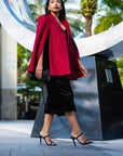 Rosa Cape in Fuchsia - Nina Nieves