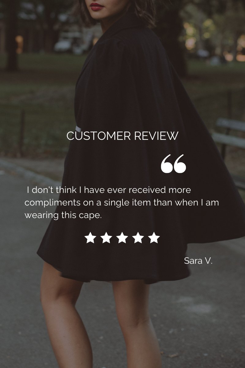 Sable Cape in Black - Nina Nieves