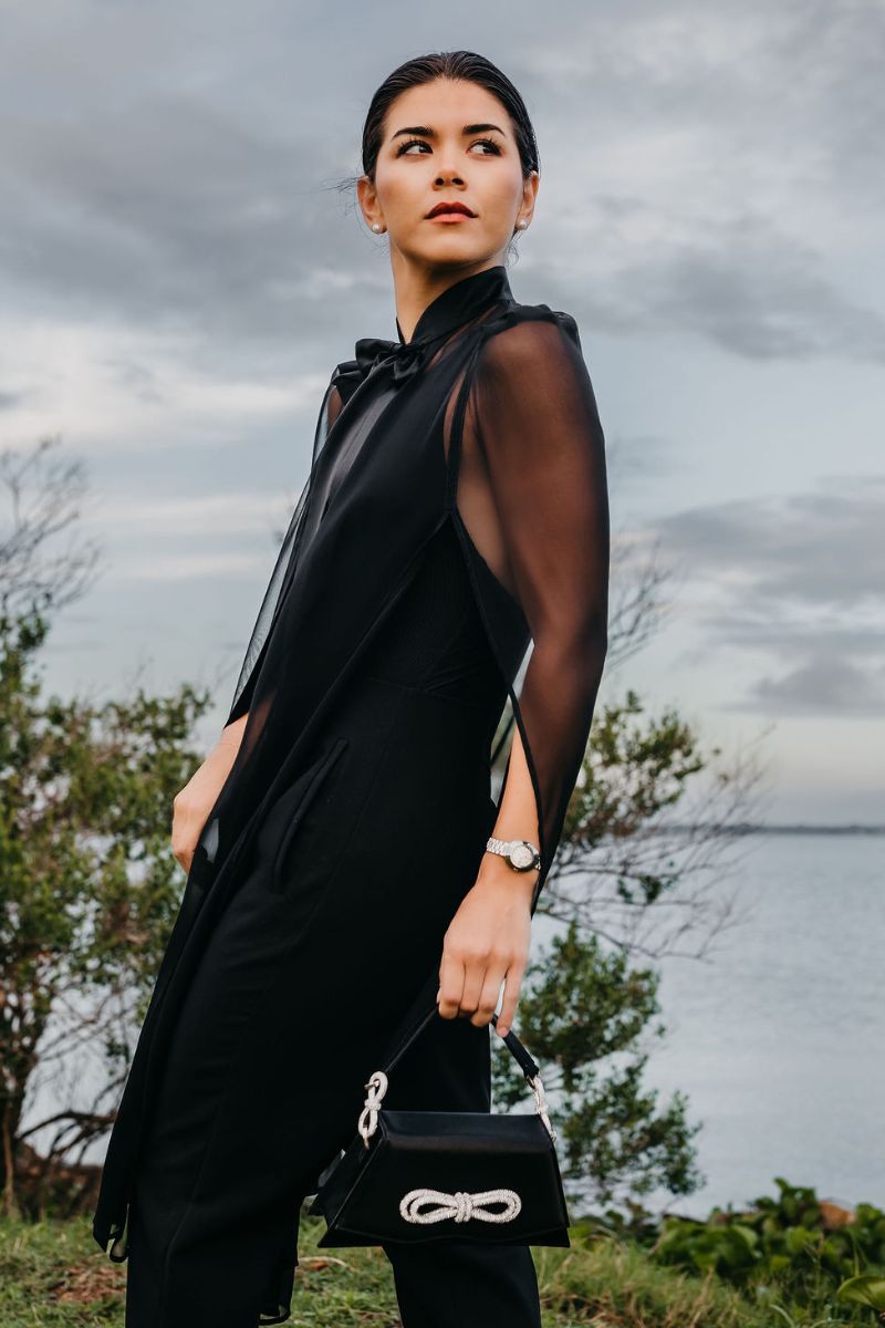 Siena Silk Chiffon Cape - Nina Nieves