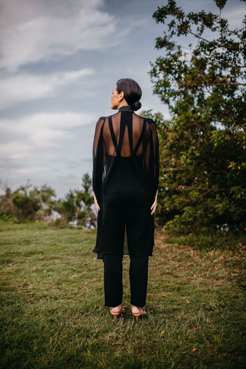 Siena Silk Chiffon Cape - Nina Nieves