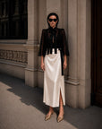 Noir Mini Siena Silk Chiffon Cape