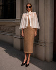 Bone Mini Siena Silk Chiffon Cape