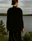 Black Ostrich Feather Vest - Nina Nieves