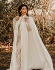 Carolina Cathedral Length Silk Cape - Nina Nieves