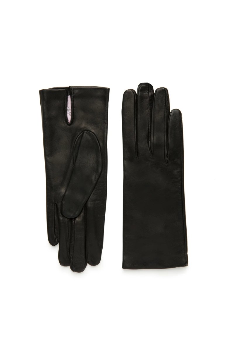 Corto Black Lambskin Gloves - Nina Nieves