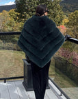 Emerald Faux Fur Channel - Quilted Cape - Nina Nieves