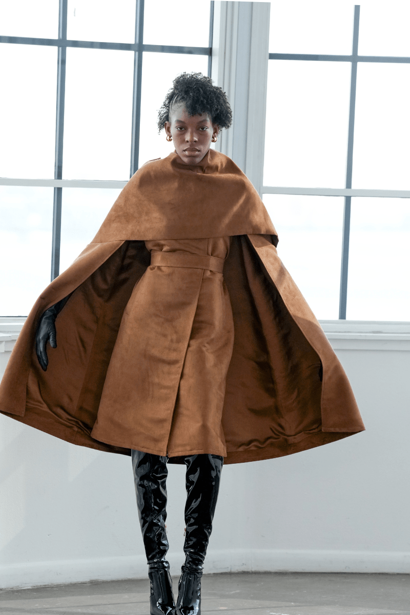 Hollinger Cape in Faux Suede - Nina Nieves