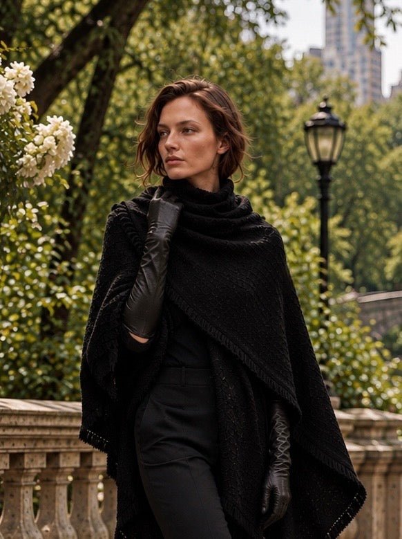 Noir Heritage Tweed Wrap - Nina Nieves