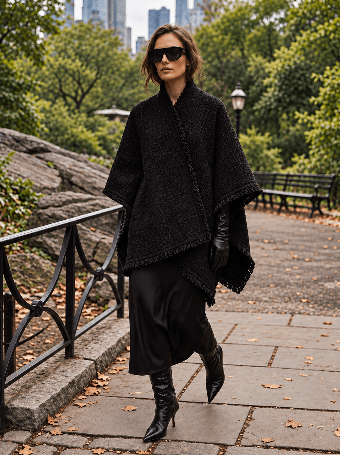 Noir Heritage Tweed Wrap - Nina Nieves