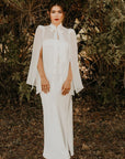 Taylor Silk Sheer Bridal Cape - Nina Nieves