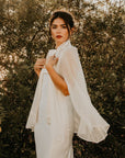 Taylor Silk Sheer Bridal Cape - Nina Nieves