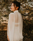 Taylor Silk Sheer Bridal Cape - Nina Nieves