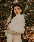 Yvonne Faux Fur Bridal Cape - Nina Nieves