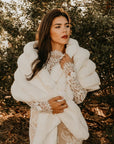 Yvonne Faux Fur Bridal Cape - Nina Nieves