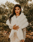 Yvonne Faux Fur Bridal Cape - Nina Nieves